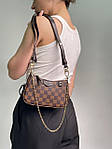 Жіноча ділова сумка Louis Vuitton Easy Pouch On Strap Monogram Brown (коричнева) KIS01109 стильна top, фото 5