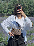 Жіноча ділова сумка Louis Vuitton Easy Pouch On Strap Monogram Brown (коричнева) KIS01109 стильна top, фото 10