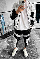 Мужской спортивный костюм ветровка и штаны (белый) ksp8 классный комплект из плащевки для парней vkross