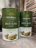 Греческие Оливки зелёные Крупные Latrovalis с косточкой размер 70/90 2,5кг Греческие Оливки Крупные Латровалис