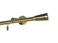 Карниз MStyle для штор металлический однорядный Антик Севилия труба профильная 19 мм кронштейн цылиндр 200 см
