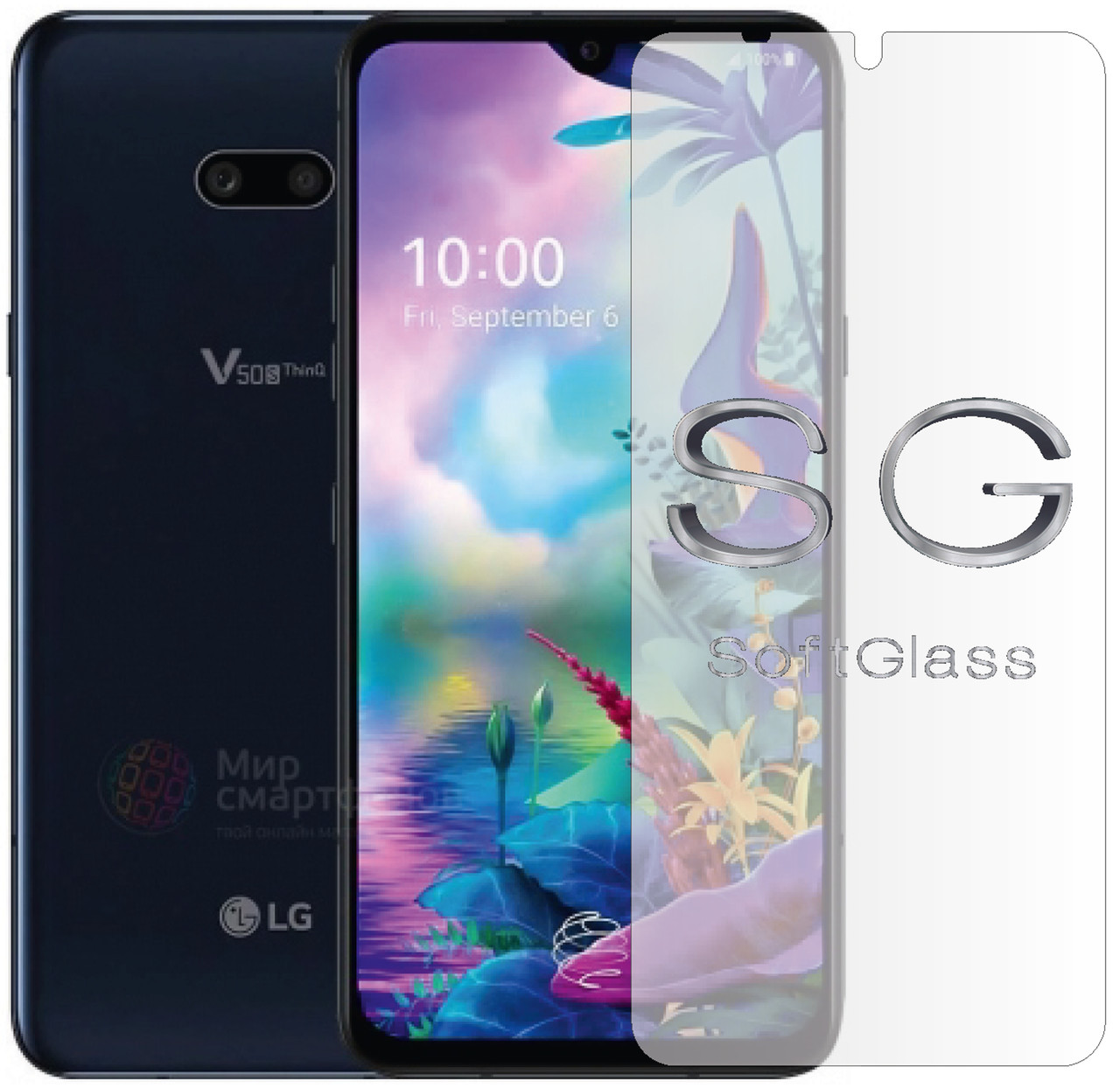 Плівка для LG V50s ThinQ на екран поліуретанова SoftGlass, фото 1