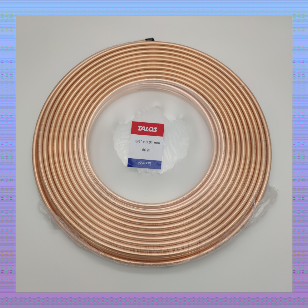 Труба мідна лдя кондиціонерів 3/8 (9.52 мм), Товщина 0.81 мм Halcor Греція, фото 1