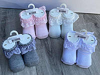 Шкарпетки Dantelli "Мереживо" дівчинка, різні кольори 0-6 місяців