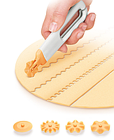 Кондитерский роликовый нож для теста с сменными дисками CUTTER SET