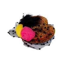 Капелюх вечірній "Денс" жовтий, фото 2