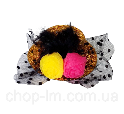 Капелюх вечірній "Денс" жовтий