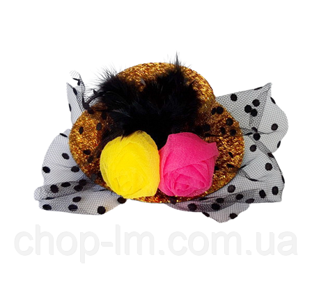 Капелюх вечірній "Денс" жовтий, фото 1