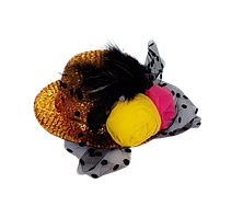 Капелюх вечірній "Денс" жовтий, фото 4