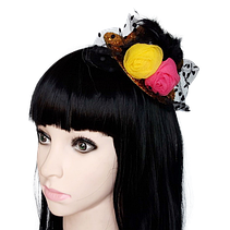 Капелюх вечірній "Денс" жовтий, фото 5