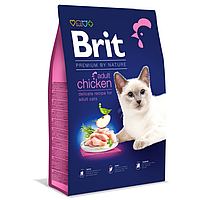 Brit Premium Adult Chicken 8 кг корм для кошек и котов Brit Premium by Nature Adult Chicken Брит Премиум