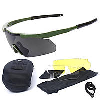 Тактические очки Олива 3 комплекта сменных линз