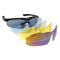 Тактические очки с поляризацией 5 линз (прозрачные, Черные, коричневые, голубые, желтые)