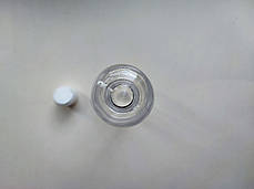 150 мл/20 мм ПЕТ Круглий прозорий флакон з кришкою БІЛОЮ диск-топ 20/410, пластиковий, пластмасовий, фото 3