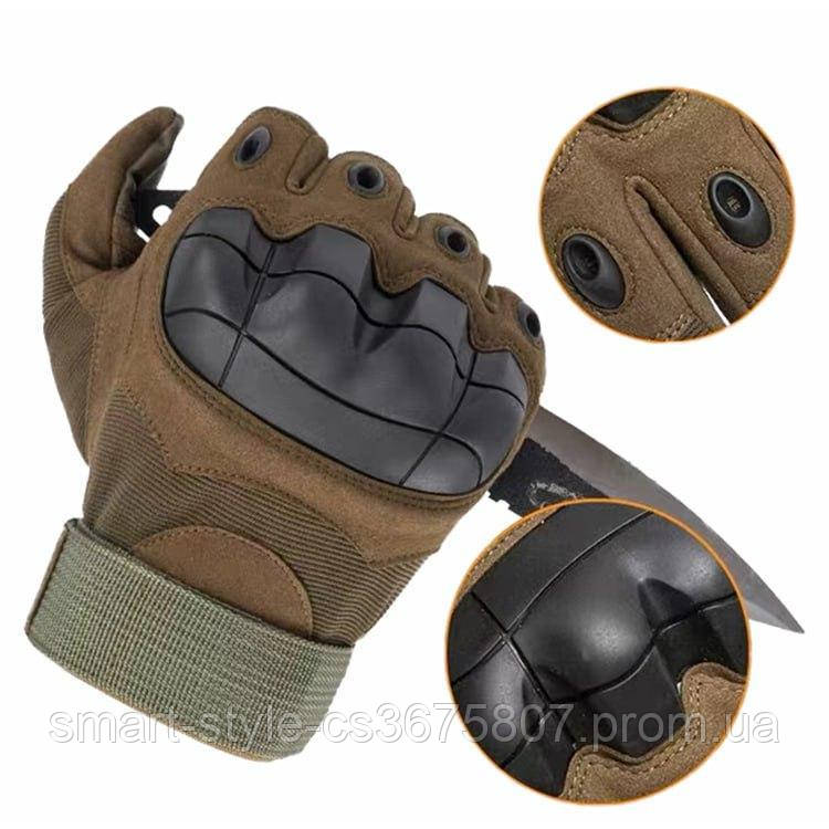 Тактические перчатки Хаки Тактические перчатки для ВСУ - фото 4 - id-p1898226189