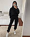 Стильний жіночий прогулянковий спортивний костюм кофта та штани джоггери двонитка хіт сезону, фото 10