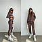 Стильний жіночий прогулянковий спортивний костюм кофта та штани джоггери двонитка хіт сезону, фото 8