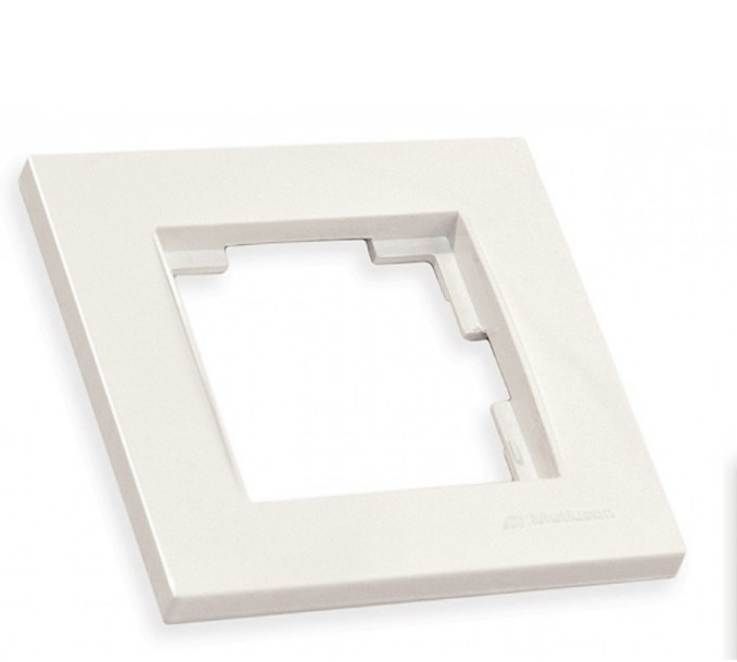 РАМКА ДЛЯ РОЗЕТКИ ОДНОМІСНА RITA, MUTLUSAN, БІЛИЙ, фото 1