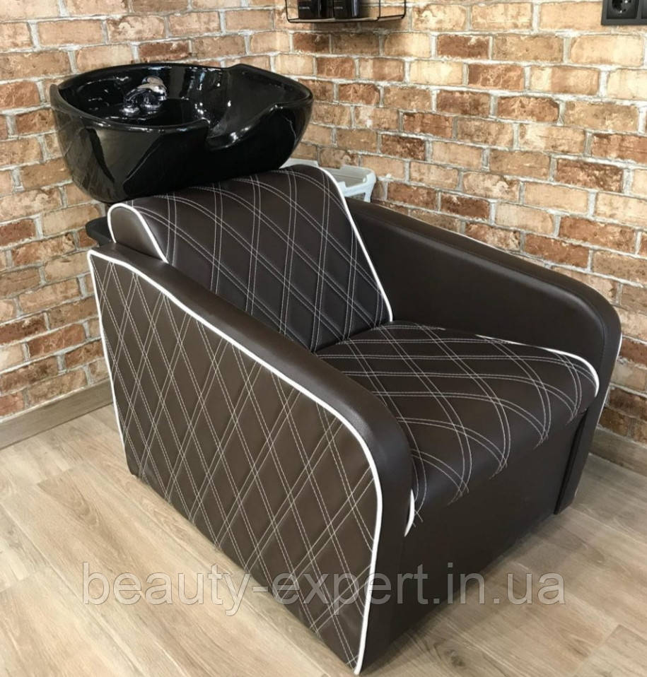 Мийка перукарська АНЖЕЛІКА ЛЮКС головомийка з кріслом у Barbershop салонів краси