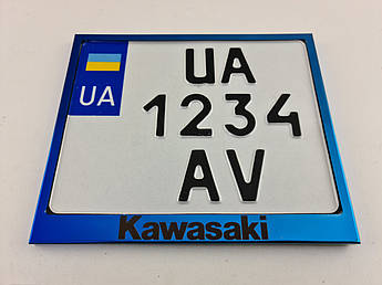 Рамка для монономера Kawasaki blue метал