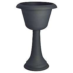 Вазон Газон висока нога 37 см сірий