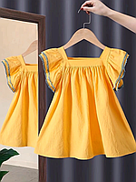 Детское платье для принцессы - желтое 98-128 см