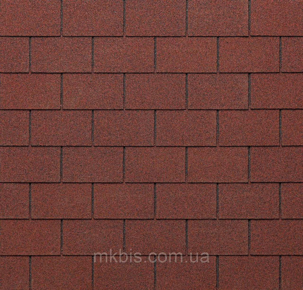 Бітумна черепиця TEGOLA Eco Roof Rectangular 013 Mixed Red
