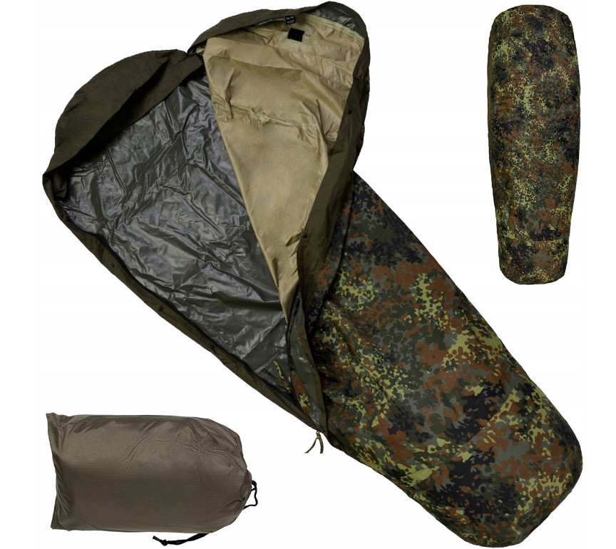 Чохол з мембраною для спального мішка Mil-Tec MSS Bivy Cover FLECKTARN 14115021-, фото 1