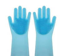 Перчатки с ворсом для кухни ванной термостойкие силиконовые ворсинки