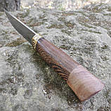 УЦІНКА. Ніж мисливський Кабанчик, 65Х13 латунь, дерево, малюнок кабан, 1889, фото 5