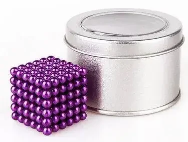 Фіолетовий неокуб Neocube 216 кульок 5мм у боксі