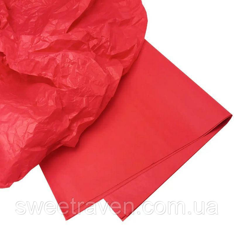 Бумага тишью Красная (70 см х 50 см) 5 шт. - фото 1 - id-p779774920