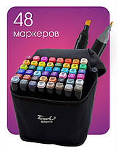 Набір двосторонніх маркерів для скетчингу Touch, 48 кольорів, у чохлі.