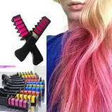 Набір гребінців 6 шт. із кольоровими крейдами для волосся Hair chalk, фото 5