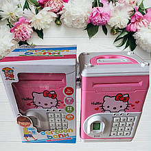 Електронна скарбничка сейф  Hello Kitty, хелоу кіті рожева