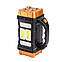 Ліхтар акумуляторний LED Hurry Bolt HB-1678 світильник із сонячною панеллю та Power Bank Жовтий, фото 3