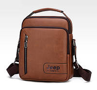 Модная мужская сумка планшет эко кожа 939 Светло-коричневый