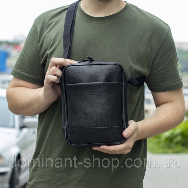 Черная барсетка Kappa / Мужская спортивная сумка через плечо Каппа / Сумка Kappa / Мессенджер Kappa