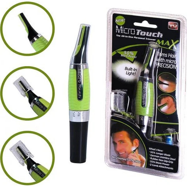 Тример універсальний Micro Touch Max - бритва для носа і вух Мікро Тач Макс