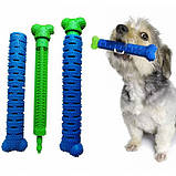 Зубна щітка іграшка-кість для чищення зубів у собак Chewbrush. Кісточка Зубна щітка для чищення зубів, фото 4
