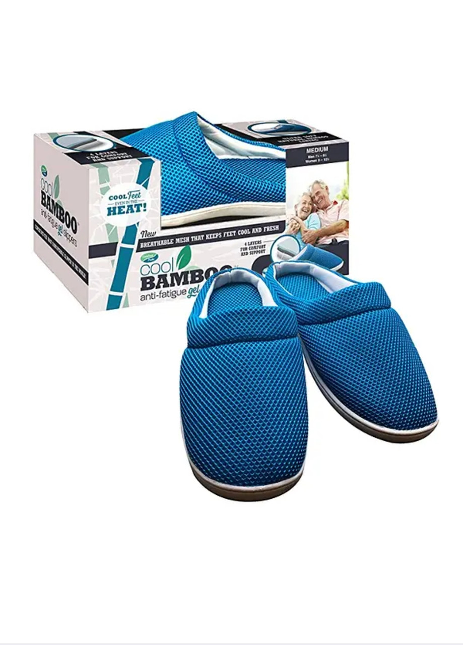 Бамбуковые тапочки для дома Cool Bamboo Anti Fatigue Gel Slippers