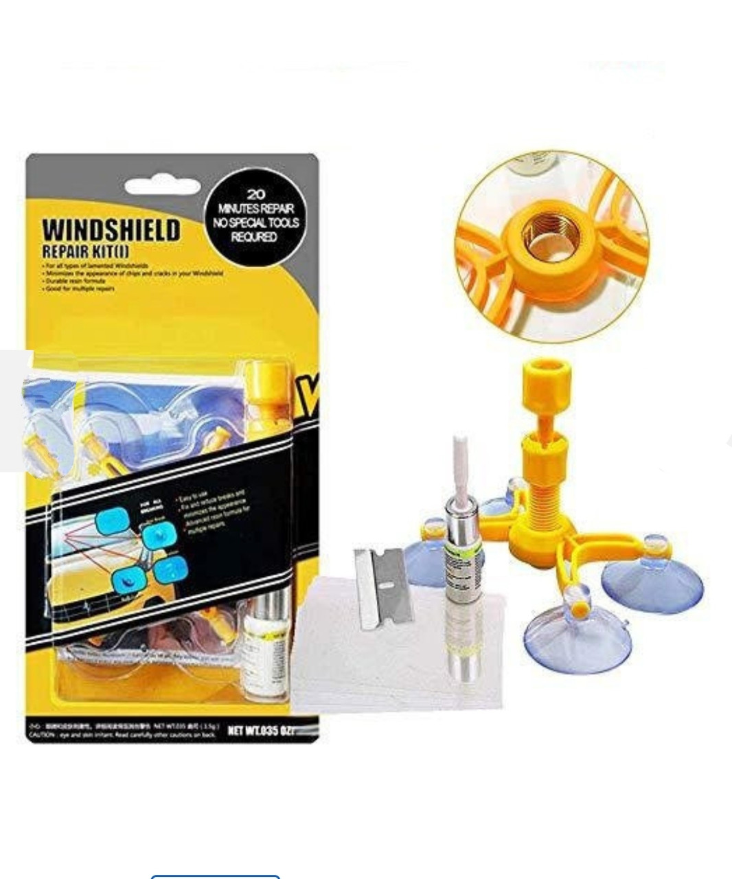 Набір для ремонту лобового скла Sunroz Windshield Repair Kit.