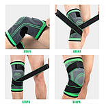 Еластичний бандаж колінного суглоба для спорту KNEE SUPPORT, фото 5