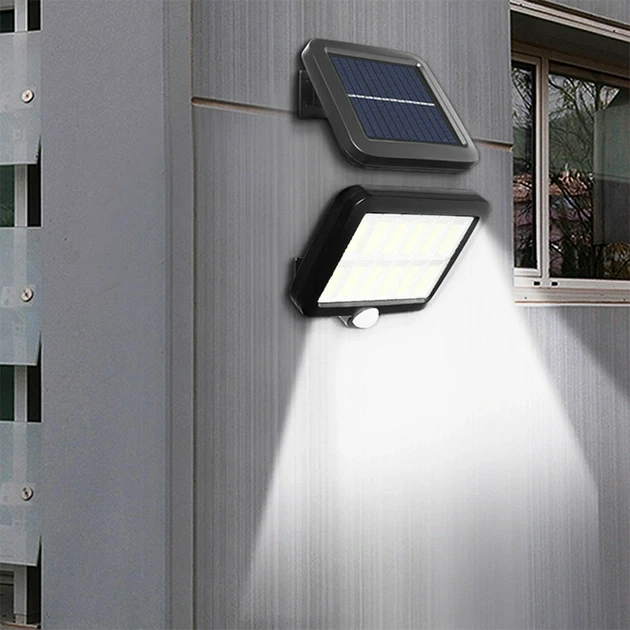 Вуличний ліхтар на стіну з пультом на сонячних батареях із датчиком руху BL-T90-1 COB