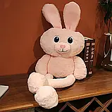 М'яка плюшева іграшка тягучка Зайчик 110 см. Кролик Тянучка м'яка іграшка кролик з вухами, що тягнуться., фото 4