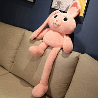Мягкая плюшевая игрушка тянучка Зайка 80 см. Кролик Тянучка мягкая игрушка кролик с тянущимися ушами.