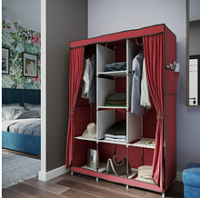 Складна тканинна шафа для одягу Brown Storage Wardrobe 88130 на 3 секції BR00046