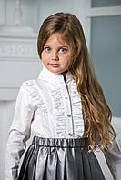 Нарядная школьная рубашка для девочки BAEL Украина 5733 ӏ Школьная форма для девочек .Хит!