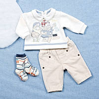 Ошатний костюм для хлопчика BRUMS Італія 133BBEA004 Молочний 74" Ошатний костюм комплект для.Топ!