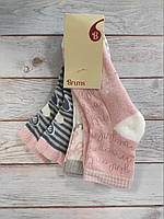 Утеплені махрові шкарпетки дитячі для дівчинки комплект 3 штуки BRUMS Італія 123BGLJ001 33/36(6), Зима, На.Топ!